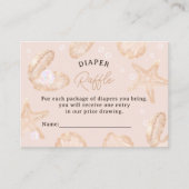 かわいい海小さな真珠の赤ちゃんシャワーおむつラッフル エンクロージャーカード (正面)