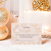 かわいい海小さな真珠の赤ちゃんシャワーおむつラッフル エンクロージャーカード