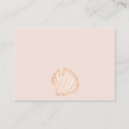 かわいい海小さな真珠の赤ちゃんシャワーなしラップ エンクロージャーカード (裏面)