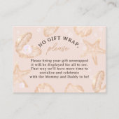 かわいい海小さな真珠の赤ちゃんシャワーなしラップ エンクロージャーカード (正面)