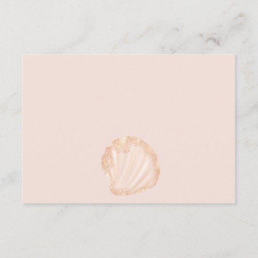 かわいい海小さな真珠の赤ちゃんシャワーは本をもたらす エンクロージャーカード (裏面)