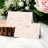 かわいい海小さな真珠の赤ちゃんシャワーテーブル プレイスカード