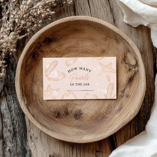 かわいい海小さな赤ちゃんシャワーいくつ真珠 エンクロージャーカード