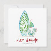 かわいい海岸沿いのクリスマスカード ノートカード (正面)