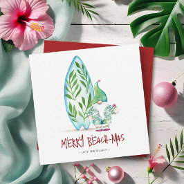 かわいい海岸沿いのクリスマスカード ノートカード