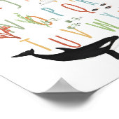 かわいい海教育用アルファベットニュートラル子供部屋 ポスター (角)