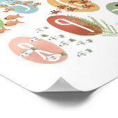 かわいい海教育番号ニュートラル子供部屋 ポスター (角)