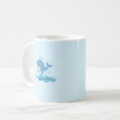 かわいい海洋クジラマグ コーヒーマグカップ (正面左)