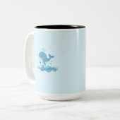 かわいい海洋クジラマグ ツートーンマグカップ (正面左)