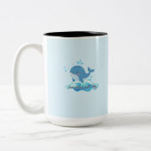 かわいい海洋クジラマグ ツートーンマグカップ (左)