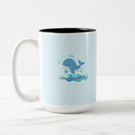 かわいい海洋クジラマグ ツートーンマグカップ