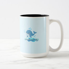 かわいい海洋クジラマグ ツートーンマグカップ