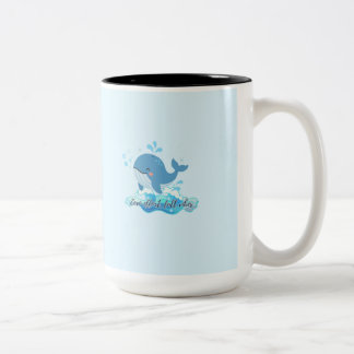 かわいい海洋クジラマグ ツートーンマグカップ