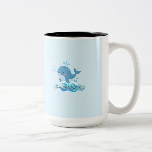 かわいい海洋クジラマグ ツートーンマグカップ (右)