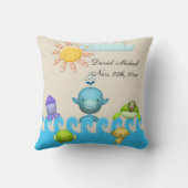 かわいい海洋動物のベビーシャワー クッション (裏面)