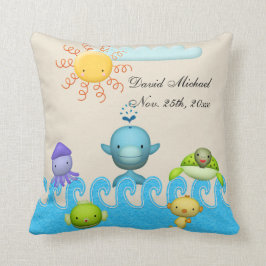 かわいい海洋動物のベビーシャワー クッション