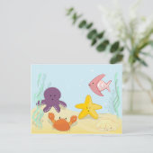 かわいい海洋動物 ポストカード (スタンド正面)