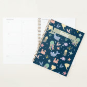 かわいい海洋生物のシームレスなパターン プランナー手帳 (ディスプレー)