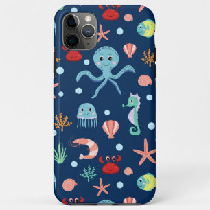 かわいい海洋生物の模様 iPhone 11 PRO MAXケース