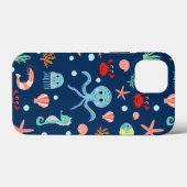 かわいい海洋生物の模様 Case-Mate iPhoneケース (裏面 (横))
