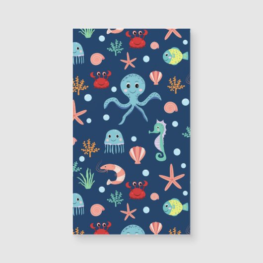 かわいい海洋生物パターン (正面)