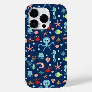 かわいい海洋生物パターン Case-Mate iPhone 14 PROケース