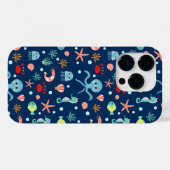 かわいい海洋生物パターン Case-Mate iPhoneケース (裏面 (横))