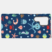 かわいい海洋生物パターン SAMSUNG GALAXYケース (裏面横)