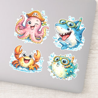 かわいい海洋生物 シール