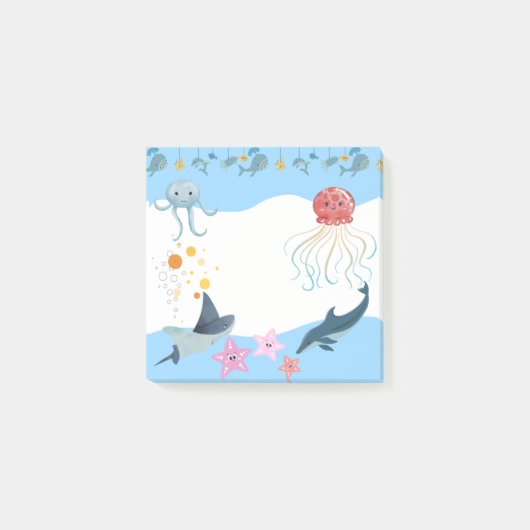 かわいい海洋生物 ポストイット (正面)