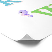 かわいい海獣アルファベット子供部屋キッズポスター ポスター (角)