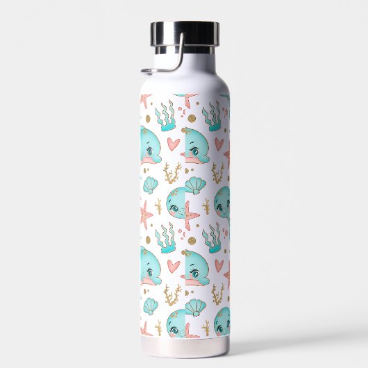 かわいい海獣パターカッコいいン名前をカスタムする ウォーターボトル (右面)