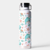 かわいい海獣パターカッコいいン名前をカスタムする ウォーターボトル (背面)