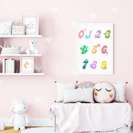 かわいい海獣番号子供部屋教育ポスター ポスター