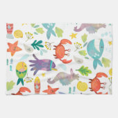 かわいい海獣 キッチンタオル (横)