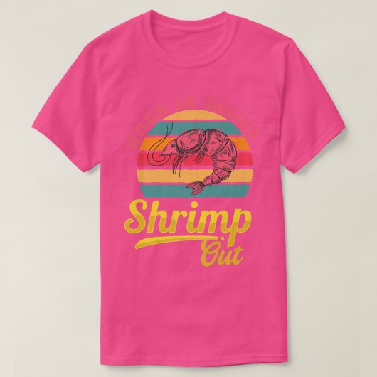 かわいい海老の魚介貝海老の恋人ギフトTe Tシャツ (デザイン正面)