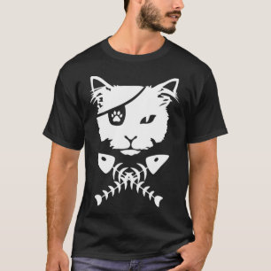 かわいい海賊おもしろい猫 Tシャツ