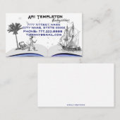 かわいい海賊と船ベビーシッター託児 名刺 (正面/裏面)