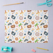 かわいい海賊のテーマ航海の柄 薄葉紙 (クラフト)