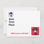 かわいい海賊のパーティー招待状 招待状 (裏面)