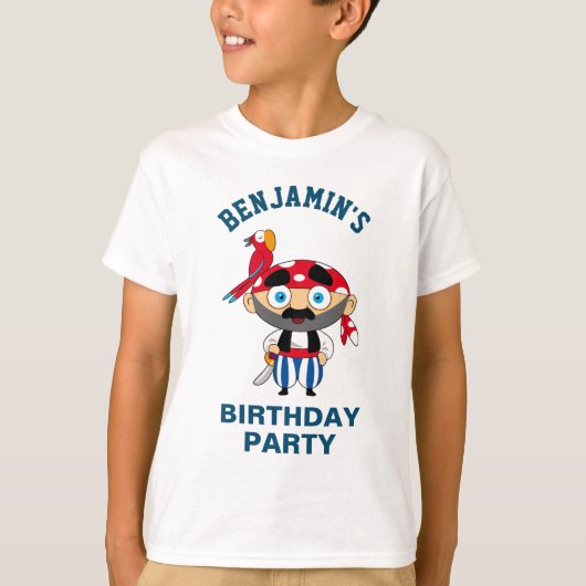 かわいい海賊の子供たちの誕生日パーティー Tシャツ (正面)