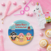 かわいい海賊の子供の誕生日パーティー用品 ペーパープレート (パーティー)