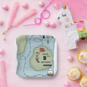 かわいい海賊の宝石地図子供の誕生日パーティー ペーパープレート (パーティー)