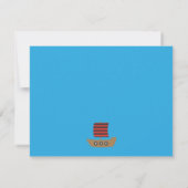 かわいい海賊の少年と少女の誕生日パーティー 招待状 (裏面)