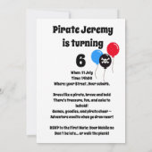 かわいい海賊の少年イラスト（宝の島） 招待状 (裏面)