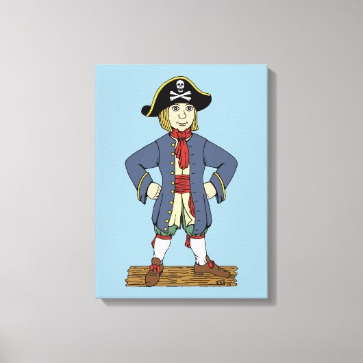 かわいい海賊の少年 キャンバスプリント (正面)