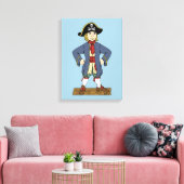かわいい海賊の少年 キャンバスプリント (インサイチュ (リビング))
