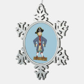 かわいい海賊の少年 スノーフレークピューターオーナメント (右)