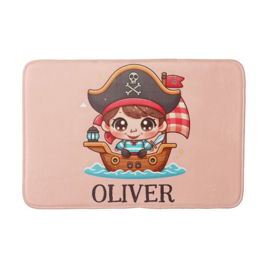 かわいい海賊の少年 バスマット (正面)