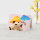 かわいい海賊の犬、元気 カード (黄色い花)